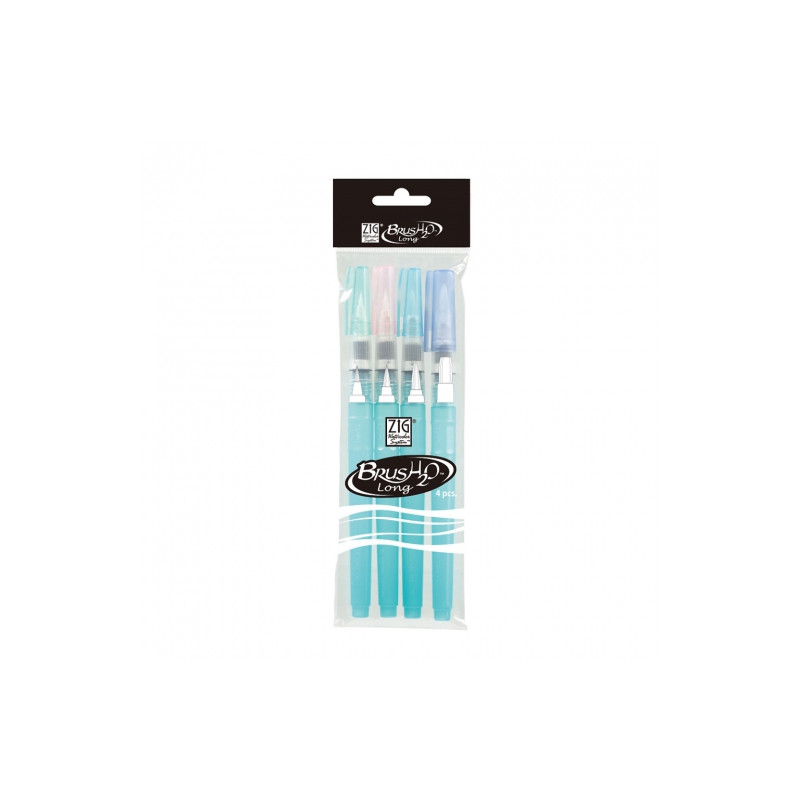 Kuretake brush H2O long pisak pędzelkowy pusty 4szt. zestaw - sklep pl