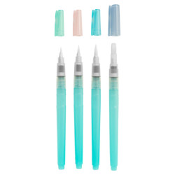 Kuretake zig brush H2O long brush pen empty 4pcs set