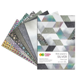Happy Color silver block 6 different patterns A4 150-230g 10 she
