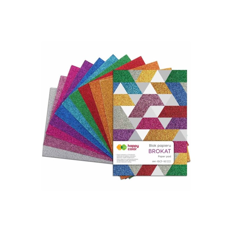 Happy Color block glitter 10 different colors A4 150g10 sheets