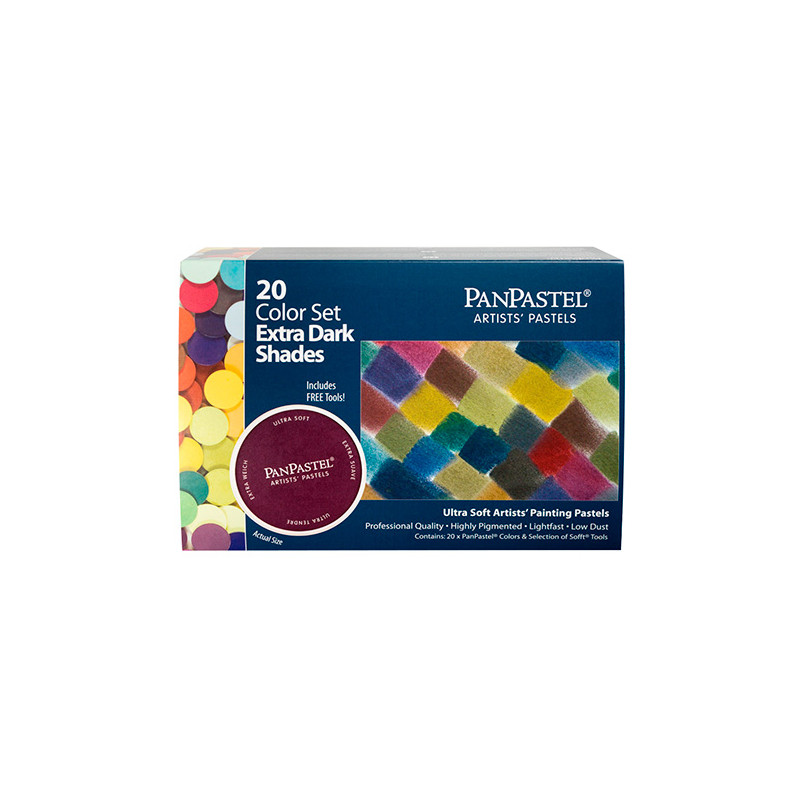 PanPastel extra dark shades zestaw 20 kolorów pasteli suchych - sklep