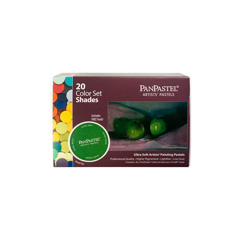 PanPastel shades a set of 20 dark colors of dry pastels