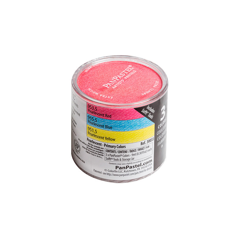 PanPastel pearlescent primary - a set of 3 colors of dry pastels