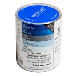 PanPastel blue set - a set of 5 colors of dry pastels