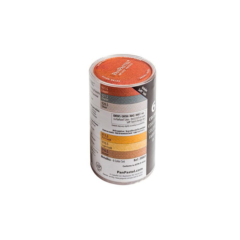 PanPastel metallics a set of 6 metallic dry pastel colors