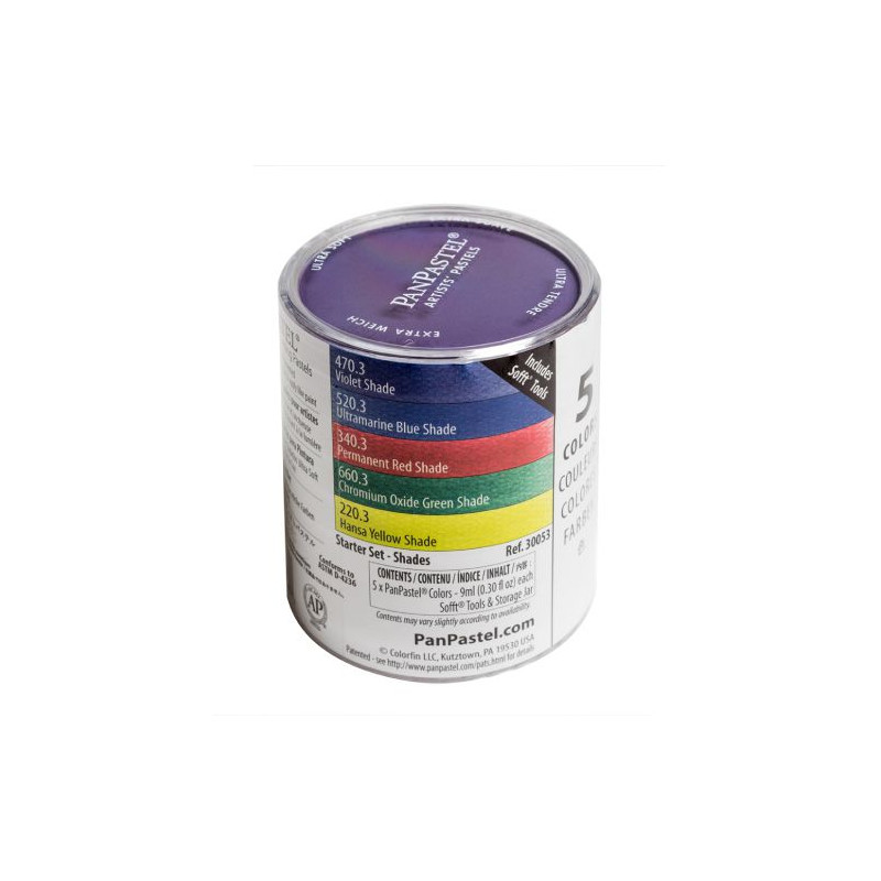 PanPastel starter set shades a set of 5 colors of dry pastels