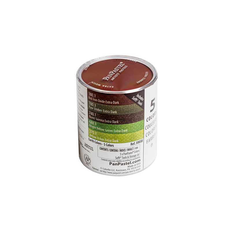 PanPastel earth colors - a set of 5 colors of dry pastels