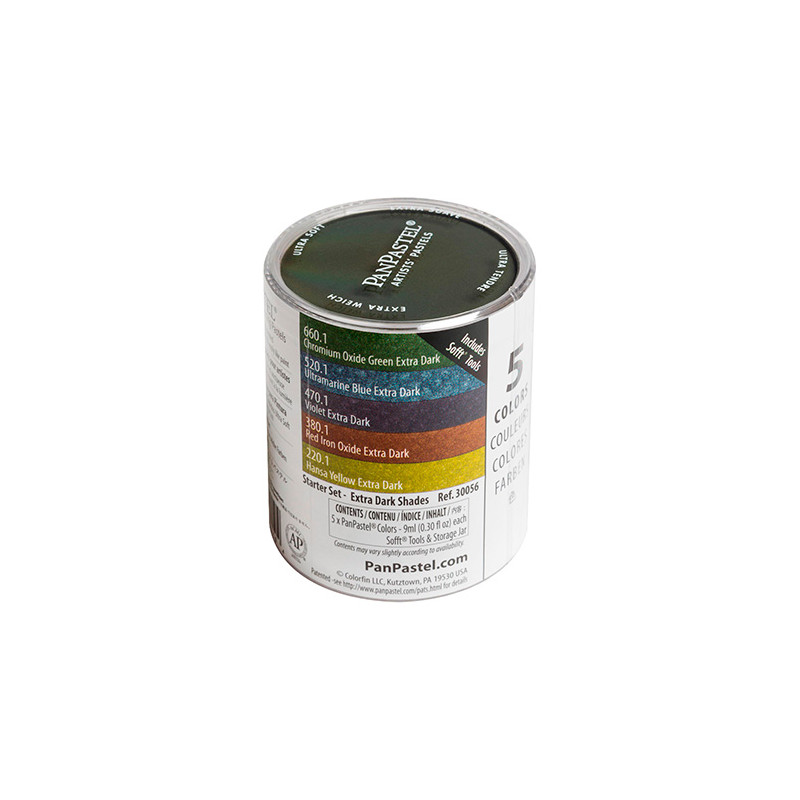 PanPastel extra dark starter set a set of 5 colors of dry pastel