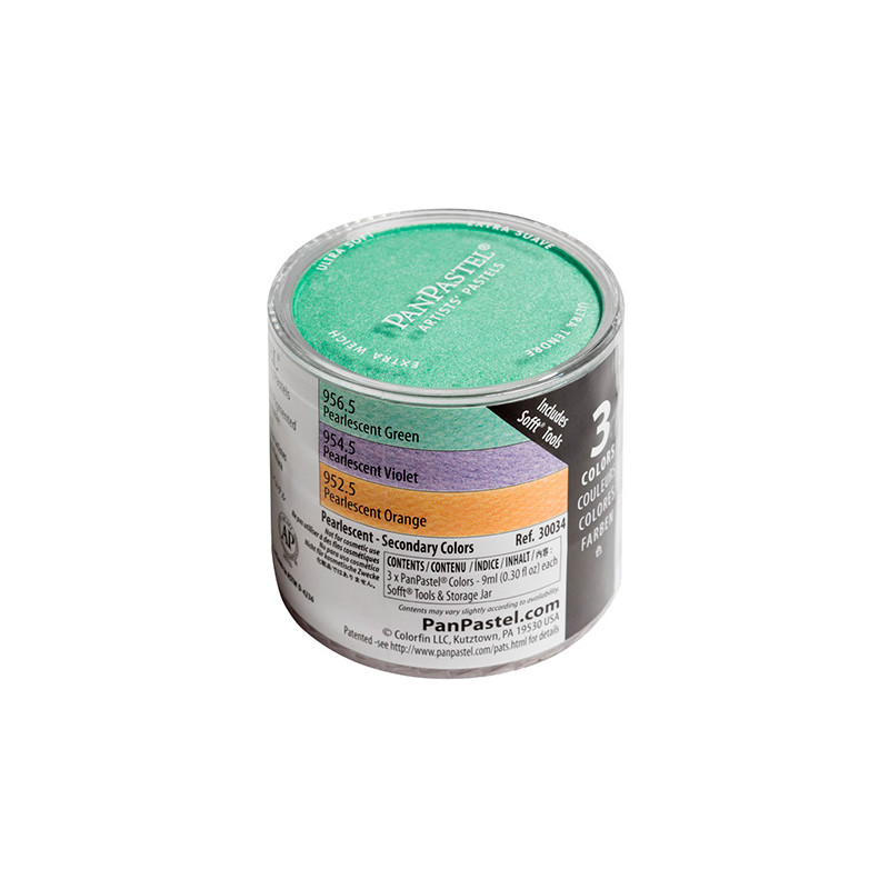 PanPastel pearlescent secondary set of 3 colors of dry pastels