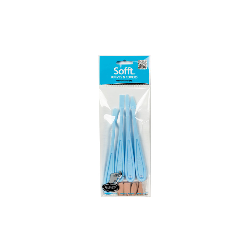 PanPastel Sofft knives & covers szpachelki + nakładki mix (4+8) - skle