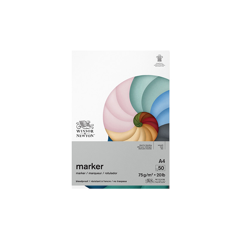 Blok Winsor&Newton bleedproof marker pad muszla 75g 50ark - sklep plas