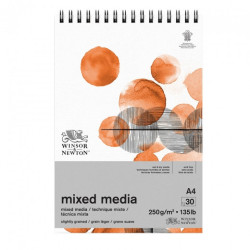 Winsor & Newton mixed media block on a spiral 250g 30 sheets