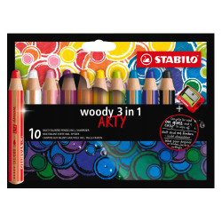Stabilo woody 3in1 arty pencils 10 colors