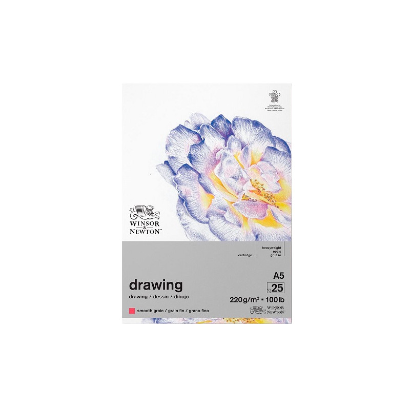 Block Winsor & Newton drawing smooth grain 220g 25ark