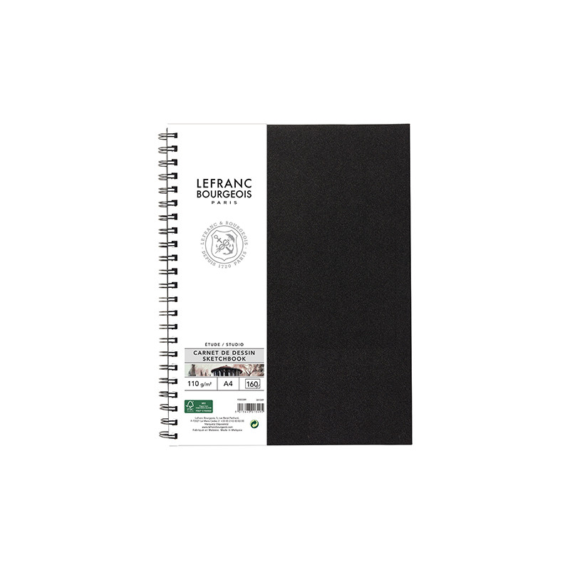 Szkicownik Lefranc&Bourgeois studio na spirali 110g 80ark - sklep plas