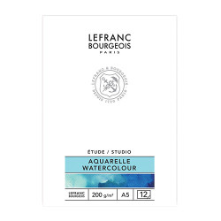 Block Lefranc&Bourgeois studio aquarell for watercolors 200g 12 sheets