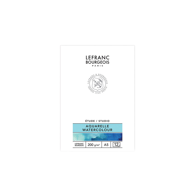 Block Lefranc&Bourgeois studio aquarell for watercolors 200g 12 sheets