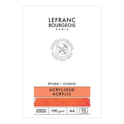 Block Lefranc&Bourgeois studio for acrylic paints 190g 15 sheets
