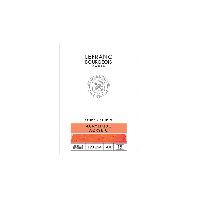 Block Lefranc&Bourgeois studio for acrylic paints 190g 15 sheets