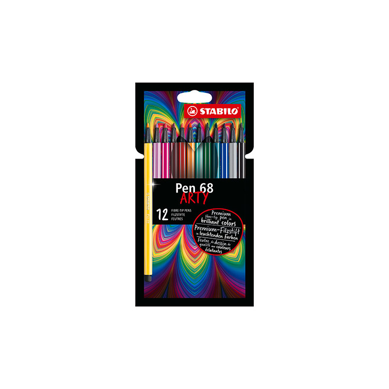 Stabilo pen 68 arty 12 pieces in a cardboard case