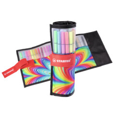 Stabilo pen 68 arty zestaw 25 sztuk w zwijanym etui - sklep plastyczny