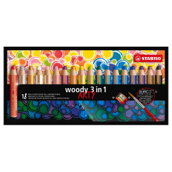 Stabilo woody 3in1 arty pencils 18 colors