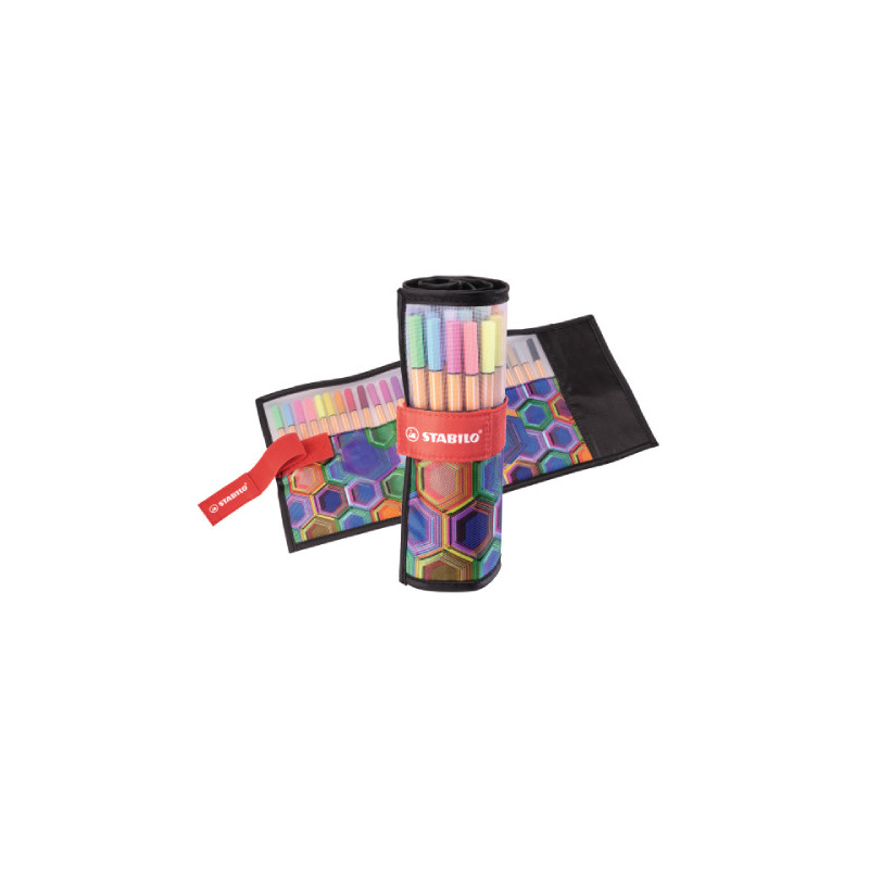 Stabilo pen 88 set of 25 in a roll-up case