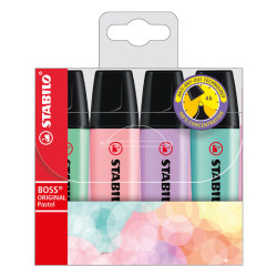 Stabilo boss original pastel zestaw zakreślaczy 4 kolory - sklep plast