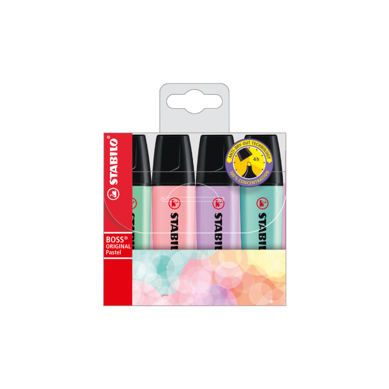 Stabilo boss original pastel set of 4 color highlighters