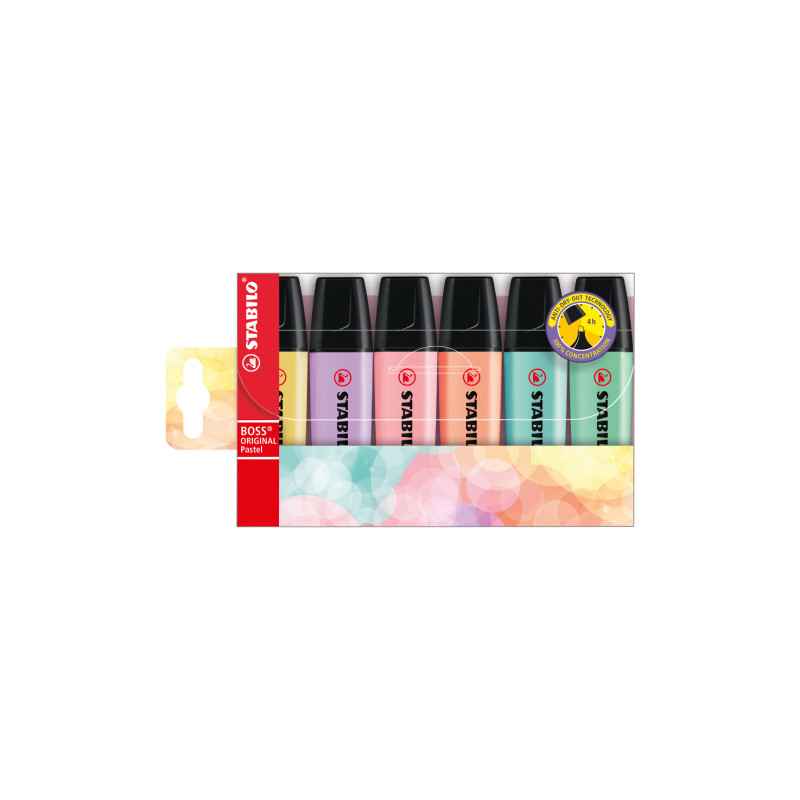Stabilo boss original pastel set of 6 color highlighters