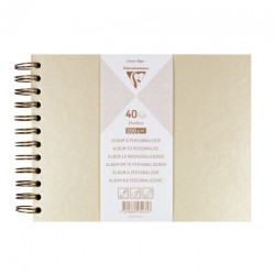 Clairefontaine iridescent ivory album na spirali 200g 40ark - sklep pl