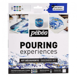 Pebeo discovery kit pouring set 4x59ml + silicone 50ml