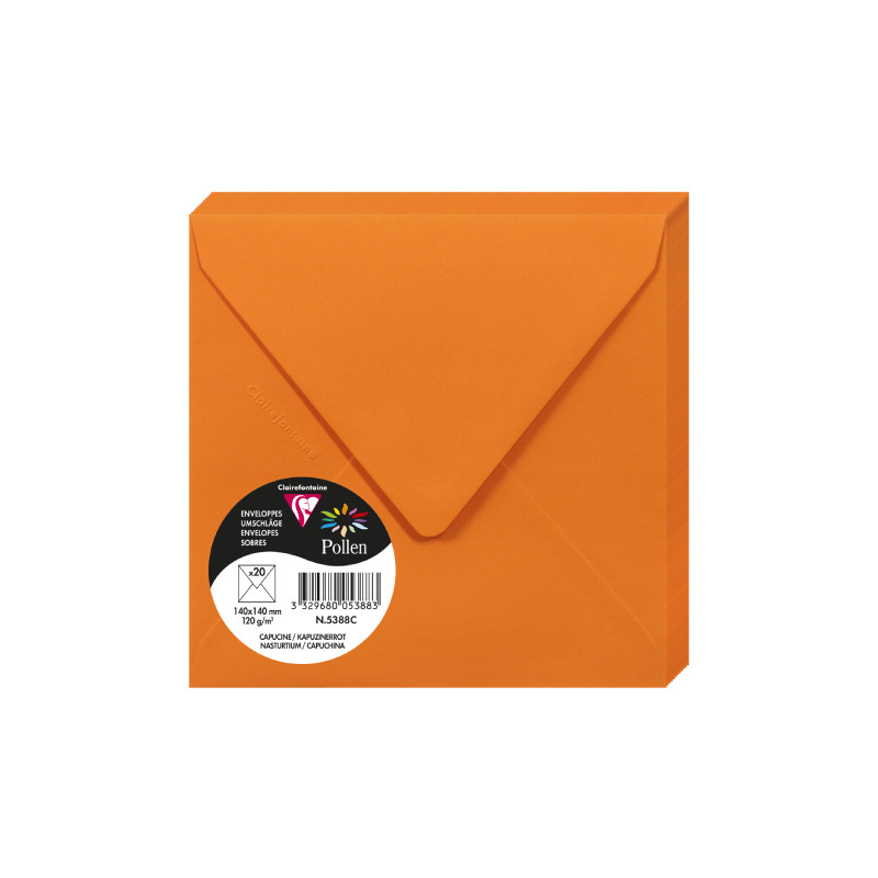 Clairefontaine pollen envelope 140x140mm 120g 20 sheets