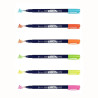 Tombow Fudenosuke flamaster brush pen zestaw 6 pisaków - sklep plastyc