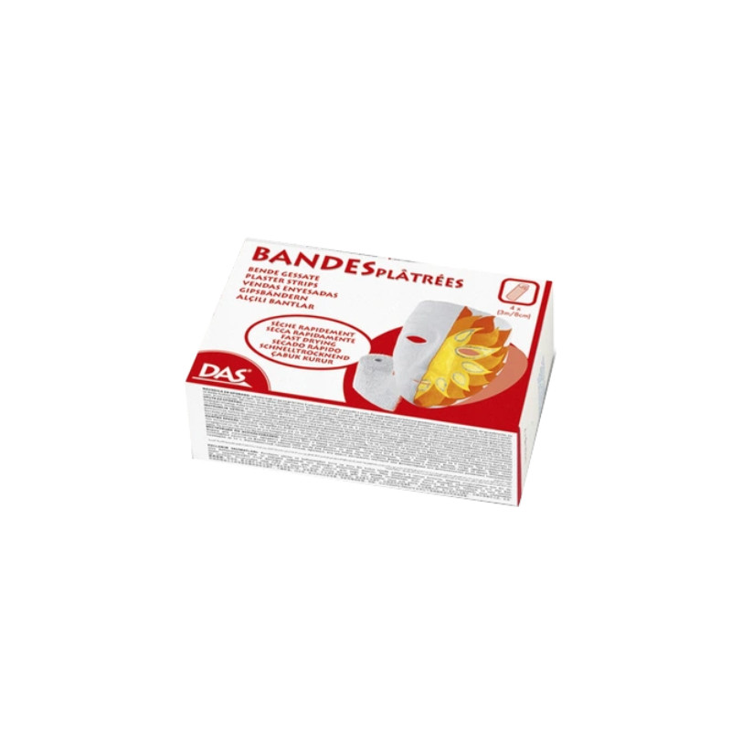 DAS bandaże gipsowe 4 sztuki 3cm x 8cm - sklep plastyczny - szał dla p