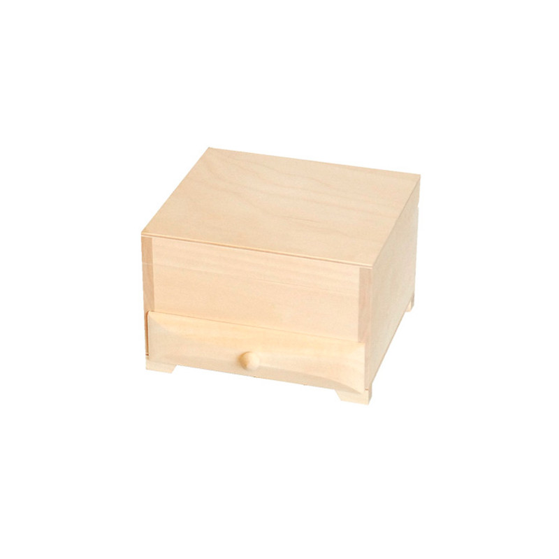 Drewniana komódka z lustrem 17x15cm - sklep plastyczny - szał dla plas