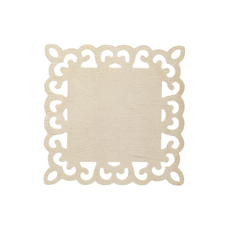 Wooden openwork pad 12x12cm