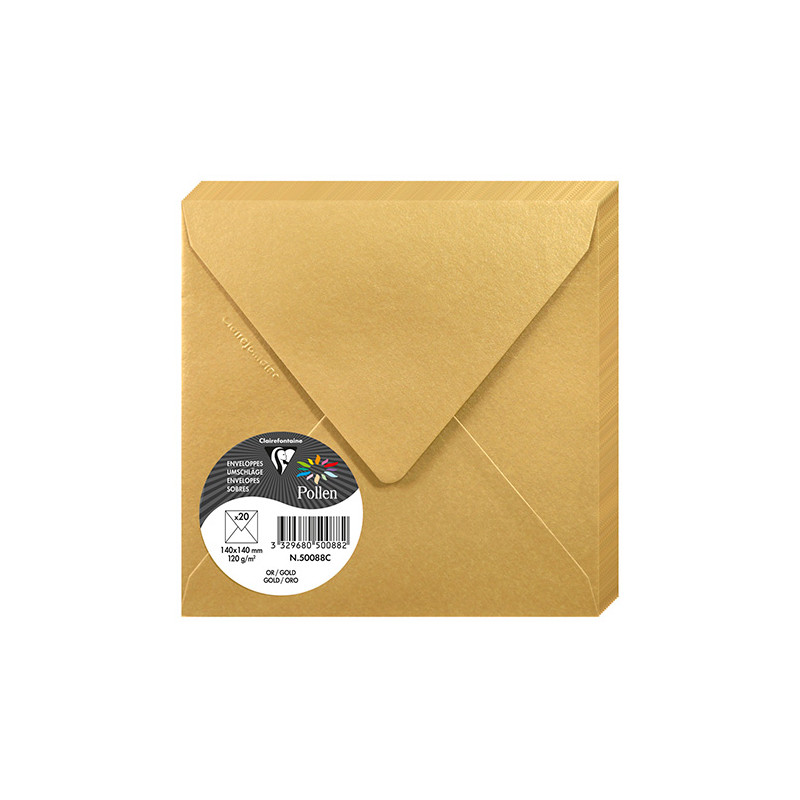 Clairefontaine pollen koperty metaliczne 140x140mm 120g 20 sztuk - skl
