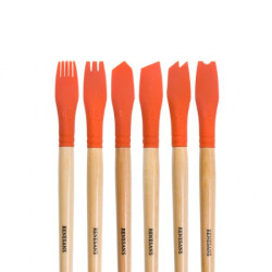 Renesans set of 6 silicone brushes