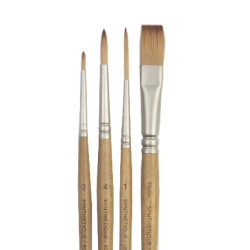 Lefranc & Bourgeois 4 synthetic brushes for gouache and watercolors