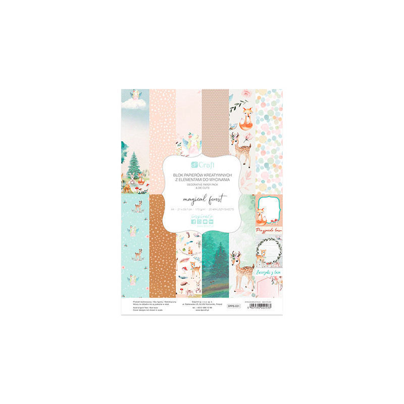 DP Craft magical forest block of creative papers A4 170g 20 sheets