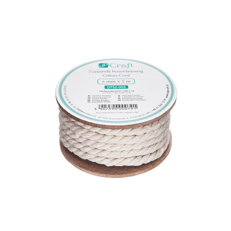 DP Craft macrame cotton cord 4mm x 5m Beige