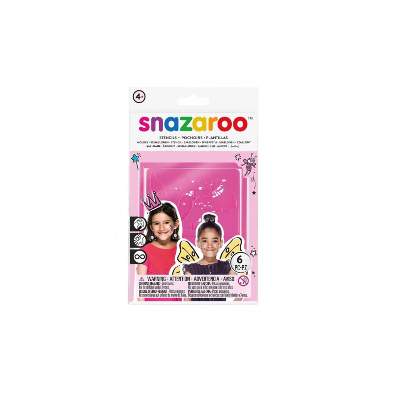 Snazaroo zestaw 6 szablonów fantazja girl - sklep plastyczny - szał dl