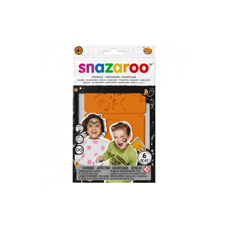 Snazaroo zestaw 6 szablonów hallowen - sklep plastyczny - szał dla pla
