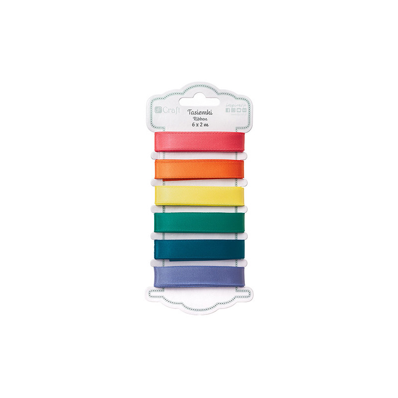 DP Craft satin brights set of ribbons 6 x 2m
