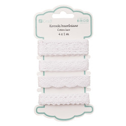 DP Craft bridal white cotton lace 4 x 1m