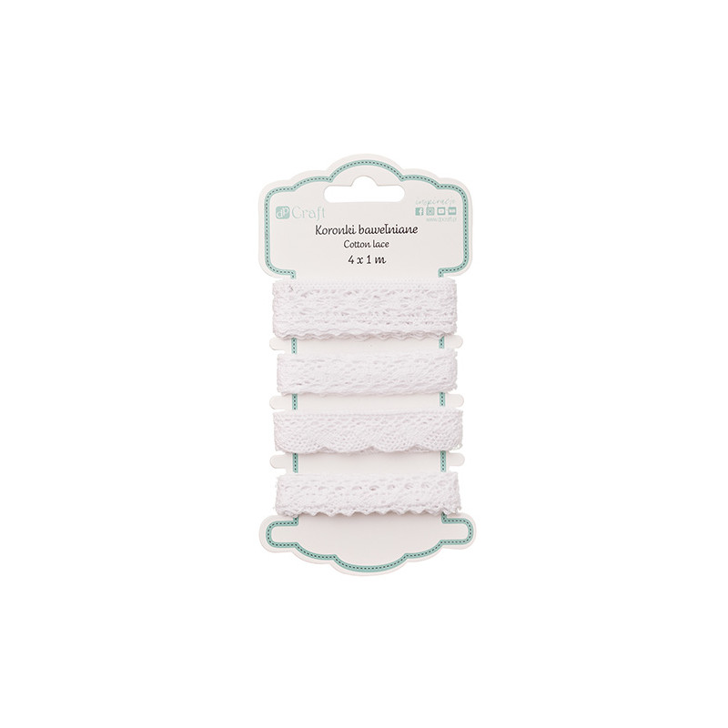 DP Craft bridal white cotton lace 4 x 1m