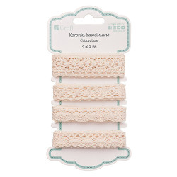 DP Craft antique beige cotton lace 4 x 1m