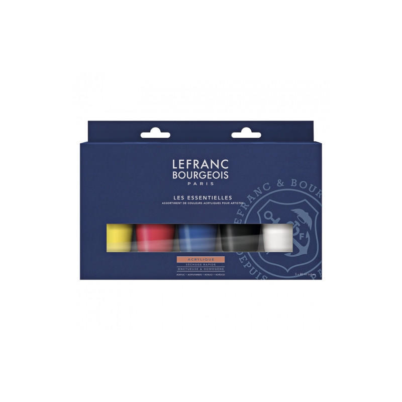 Lefranc&Bourgeois zestaw farb akrylowych fine 5x80ml - sklep plastyczn