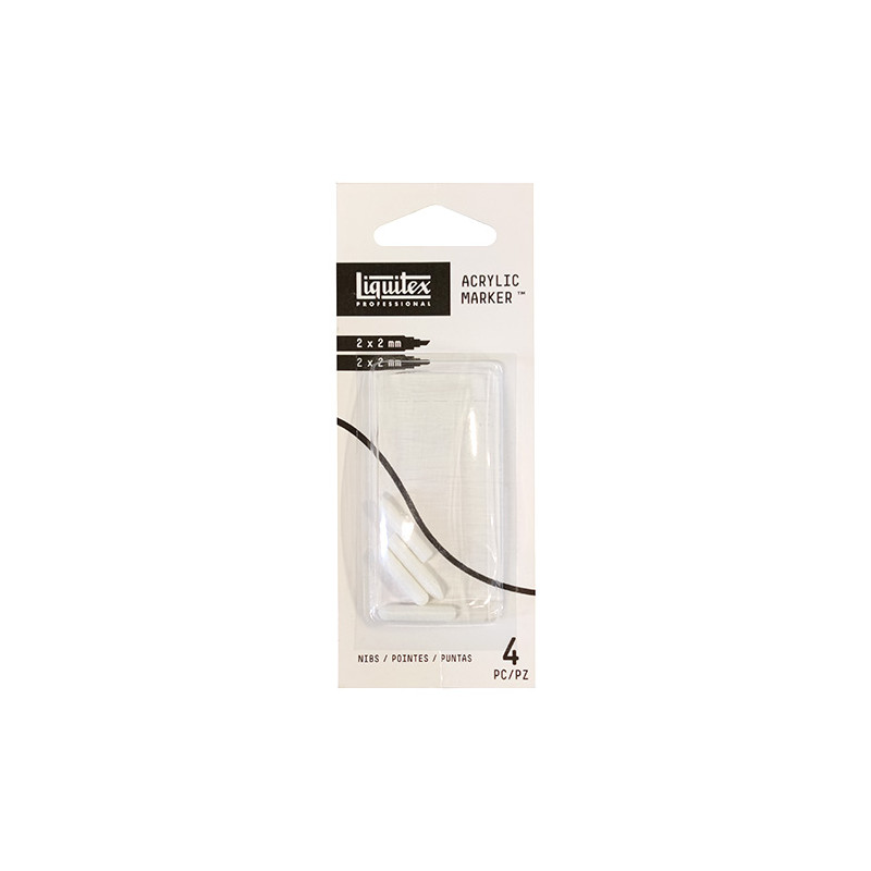 Liquitex set of 4 thin tips for acrylic markers